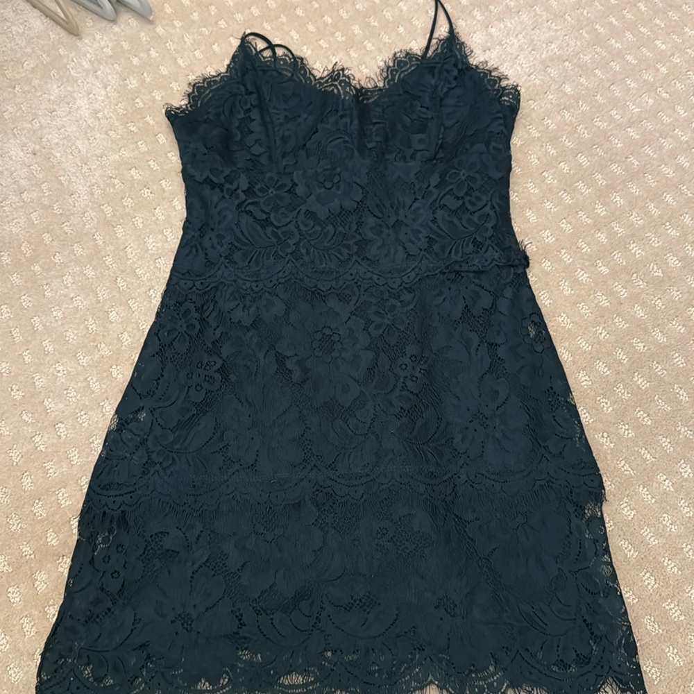 Top shop lace green dress